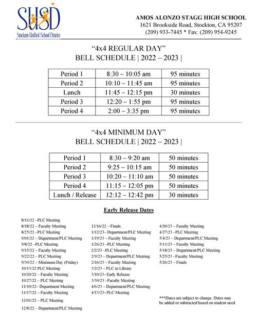 Bell Schedule